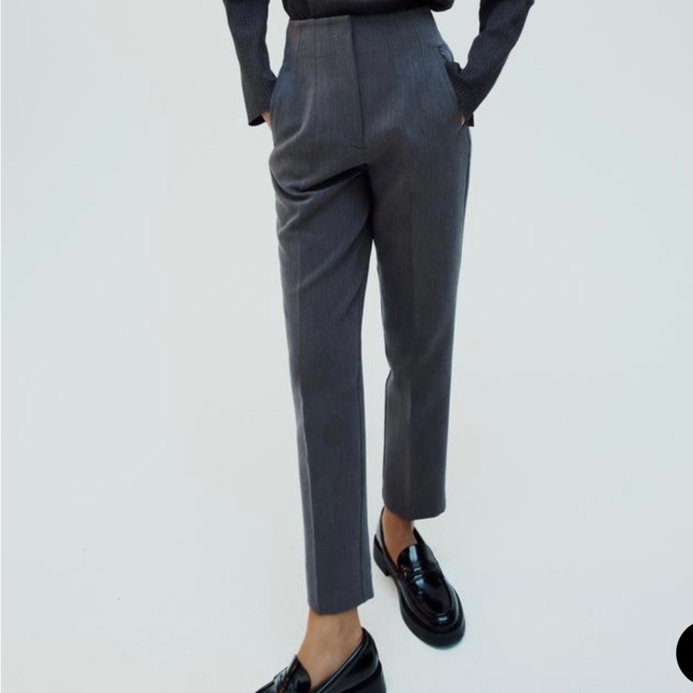 Zara high waisted pants in grey